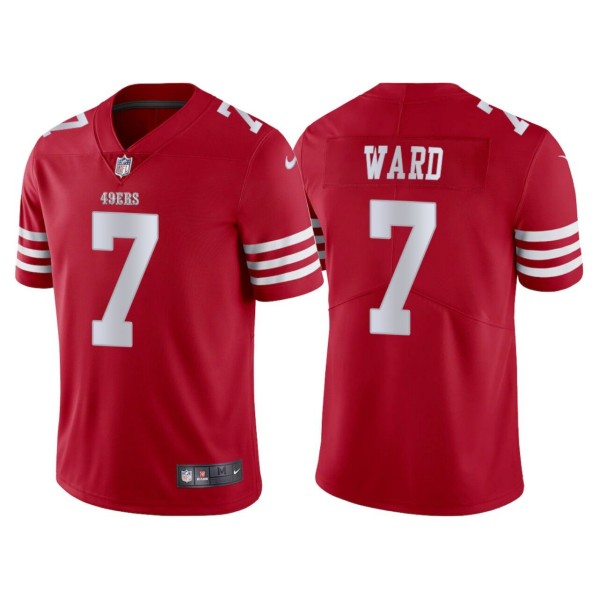 Men's San Francisco 49ers #7 Charvarius Ward Red Vapor Untouchable Limited Stitched Baseball Jersey